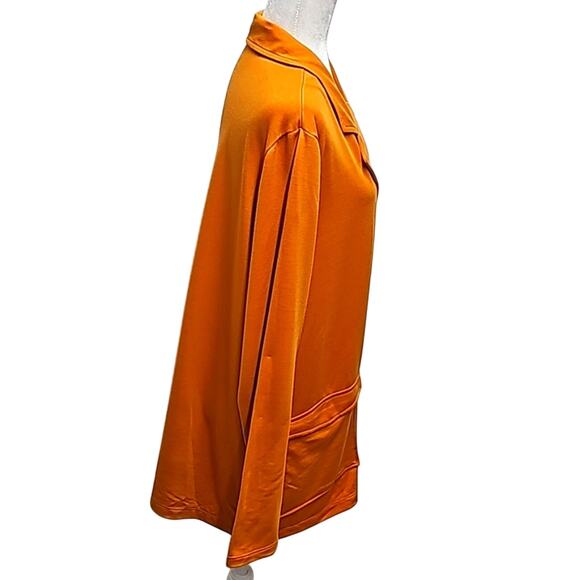 Cuddl Duds Lightweight One Button Closure Comfort Pumpkin Cardigan Blazer Sz 1X - Picture 2 of 12